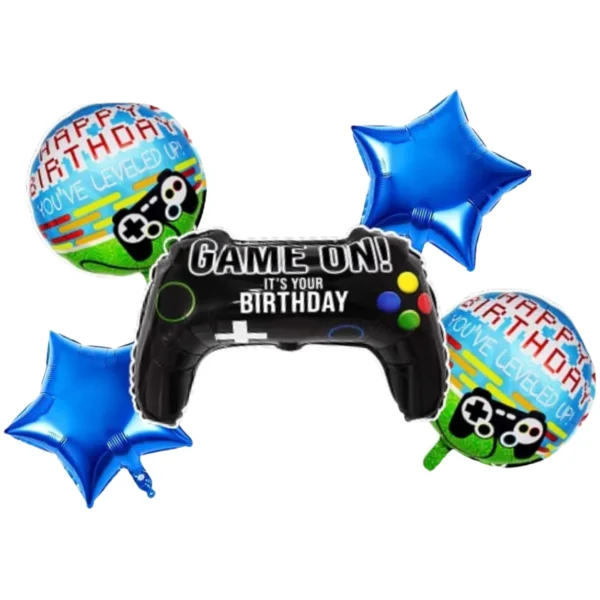 Giftella Game On Birthday Foil Balloon Set (5 pc)