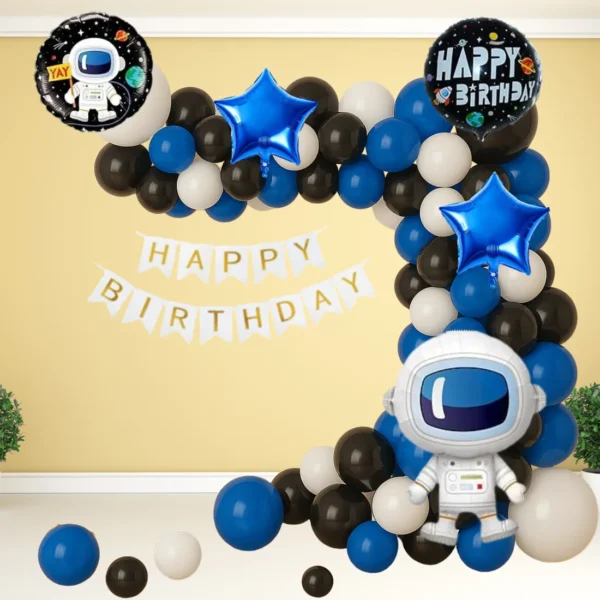 GIFTELLA Astronaut Theme Birthday Decoration Kit (108 pc)