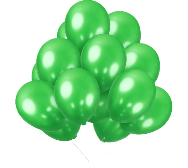 GIFTELLA Green Chrome Balloons for Birthday (100 pc)