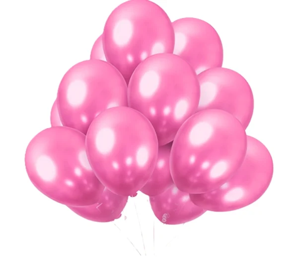 GIFTELLA Pink Chrome Balloons for Birthday (100 pc)