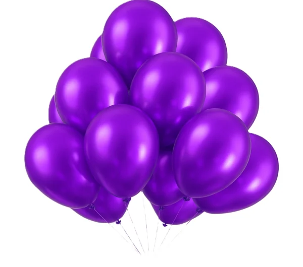 GIFTELLA Purple Chrome Balloons for Birthday (100 pc)