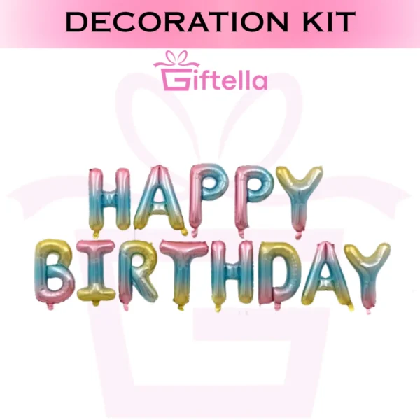 Rainbow Happy Birthday Foil Banner for Birthday Party